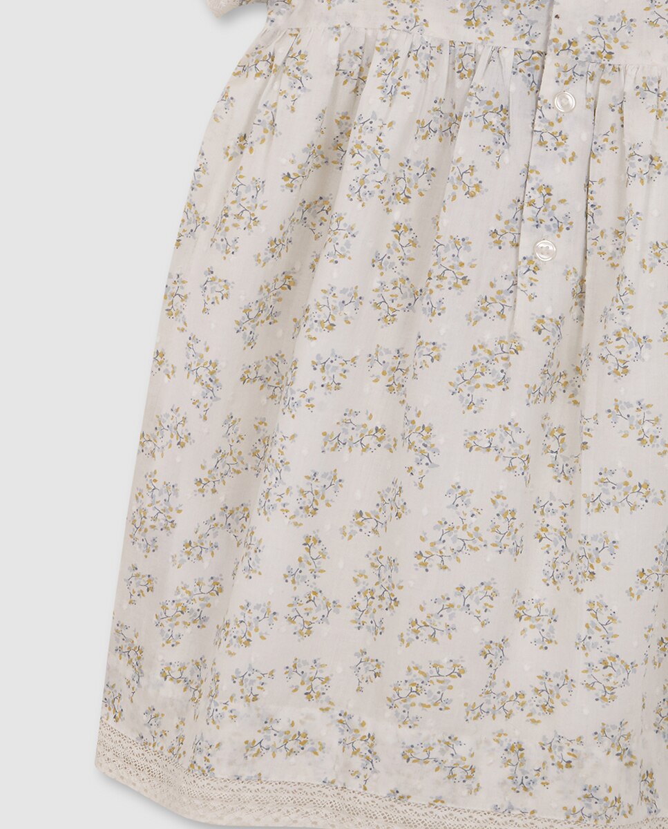Vestido Estampado de Plumetti Branco-6