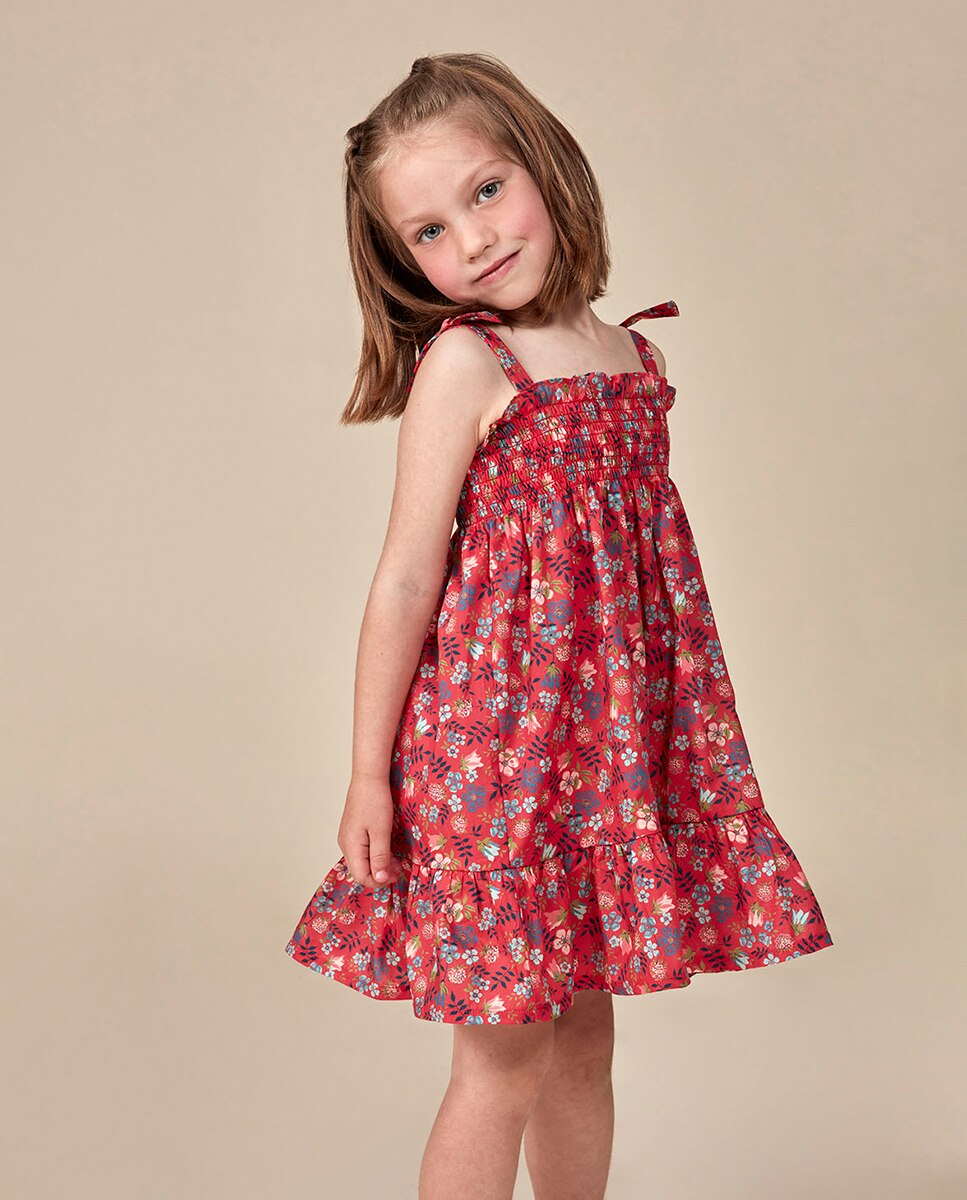 Vestido Estampado Liberty Banho Gocco Rosa-2