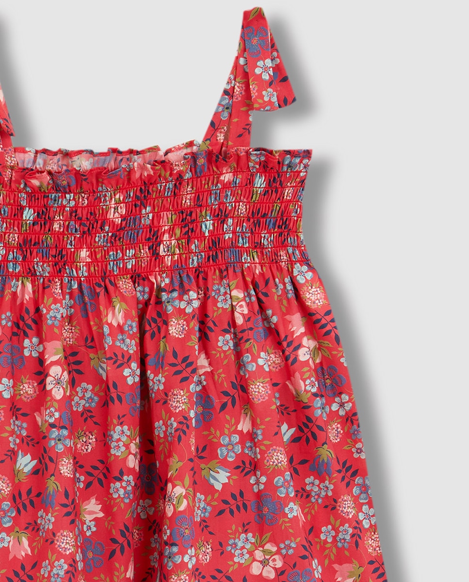 Vestido Estampado Liberty Banho Gocco Rosa-5
