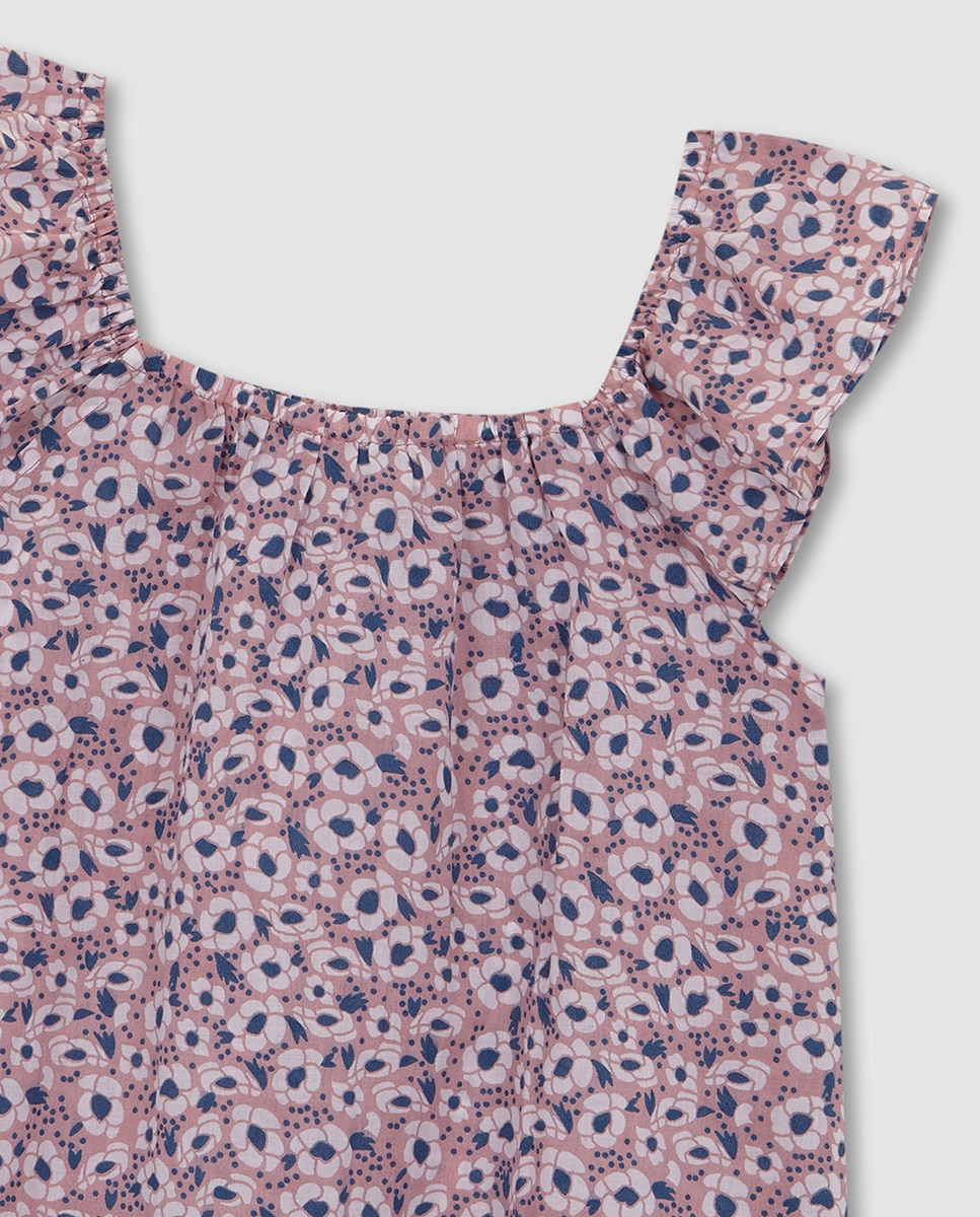 Vestido Praia Estampado Floral Gocco Rosa-4
