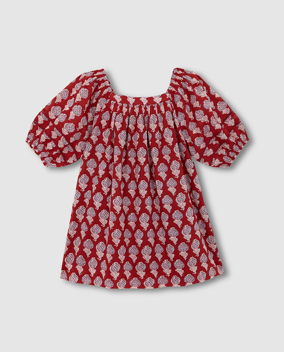 Vestido estampado Gocco Vermelho-1