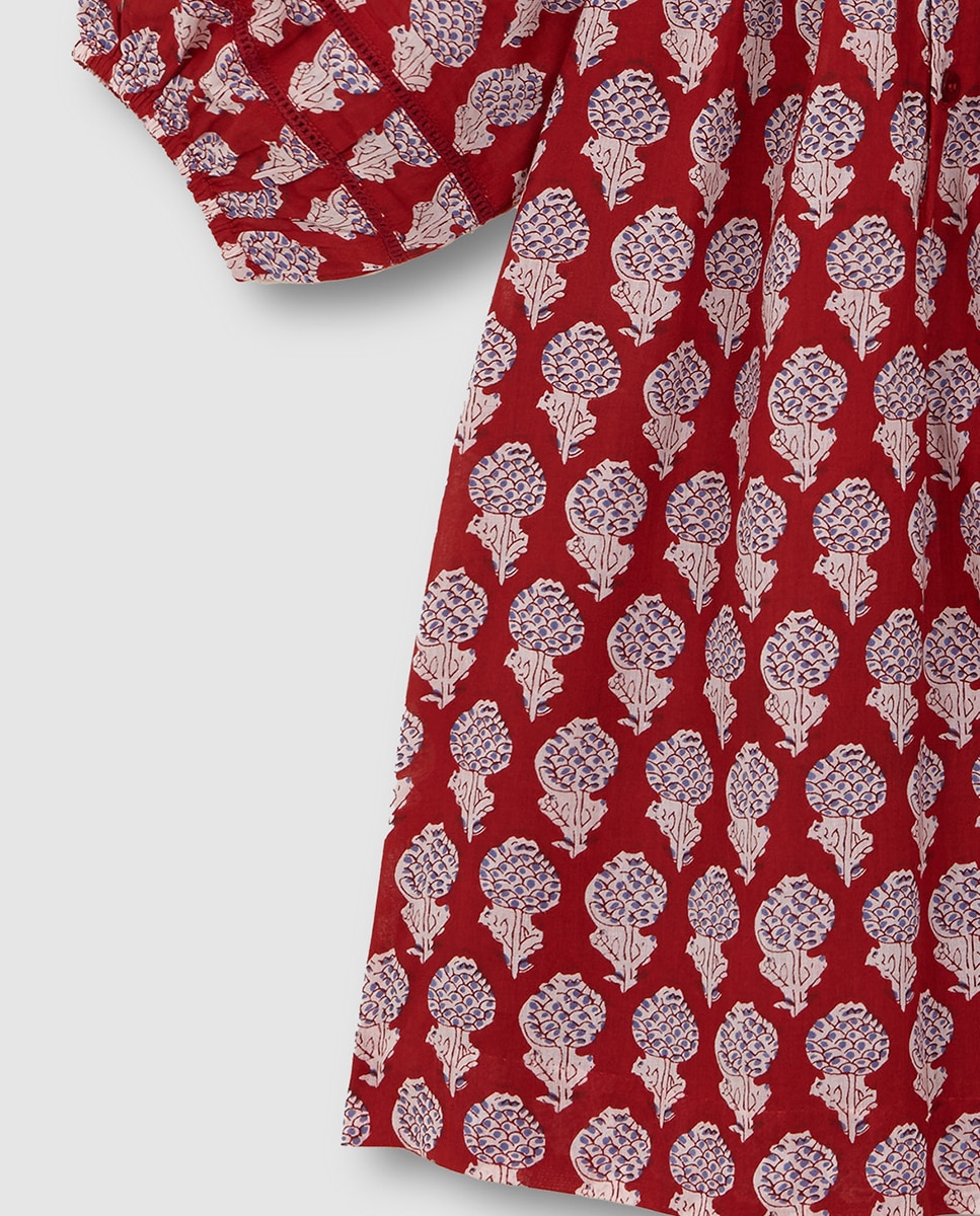 Vestido estampado Gocco Vermelho-4