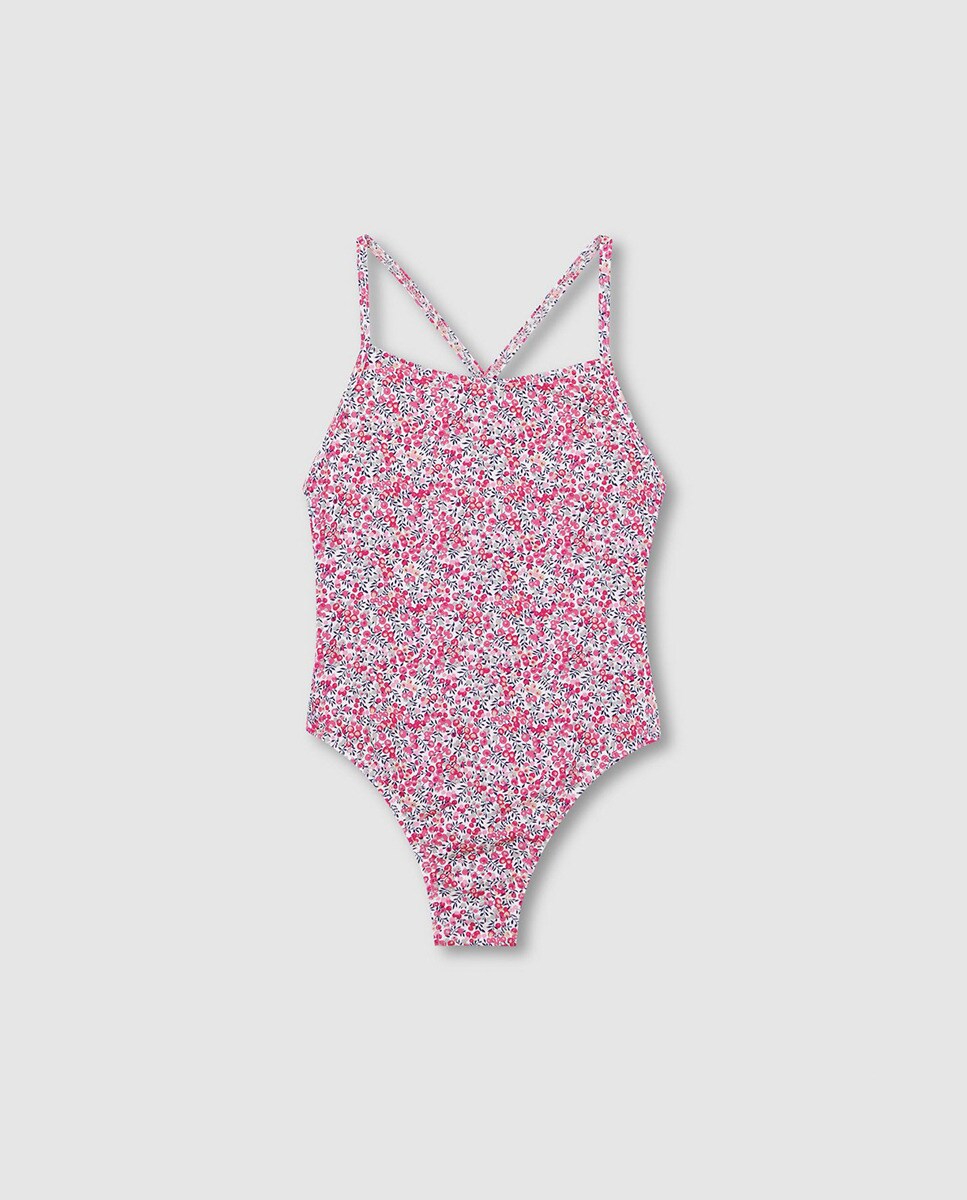 Fato de Banho com Estampado Liberty Rosa-1