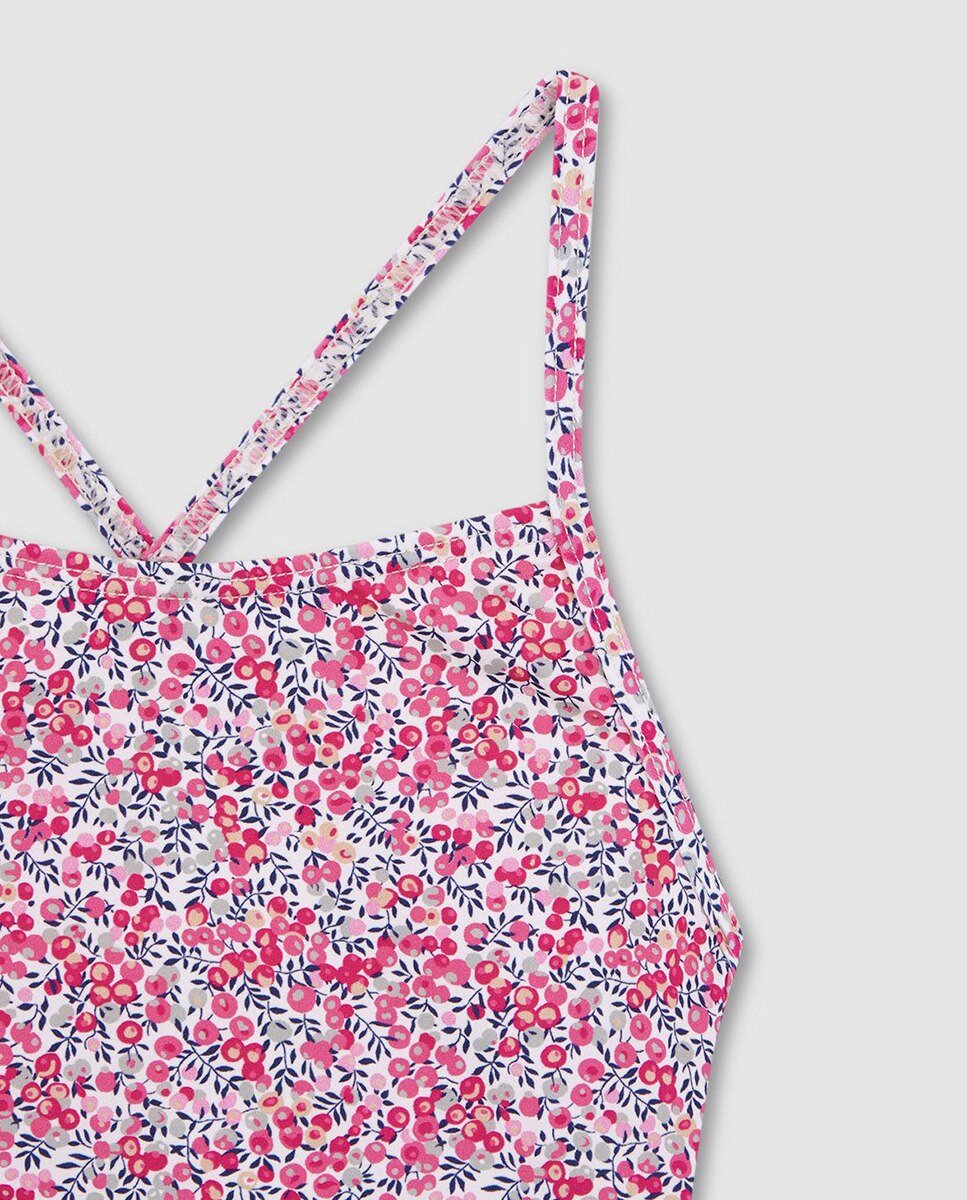 Fato de Banho com Estampado Liberty Rosa-3