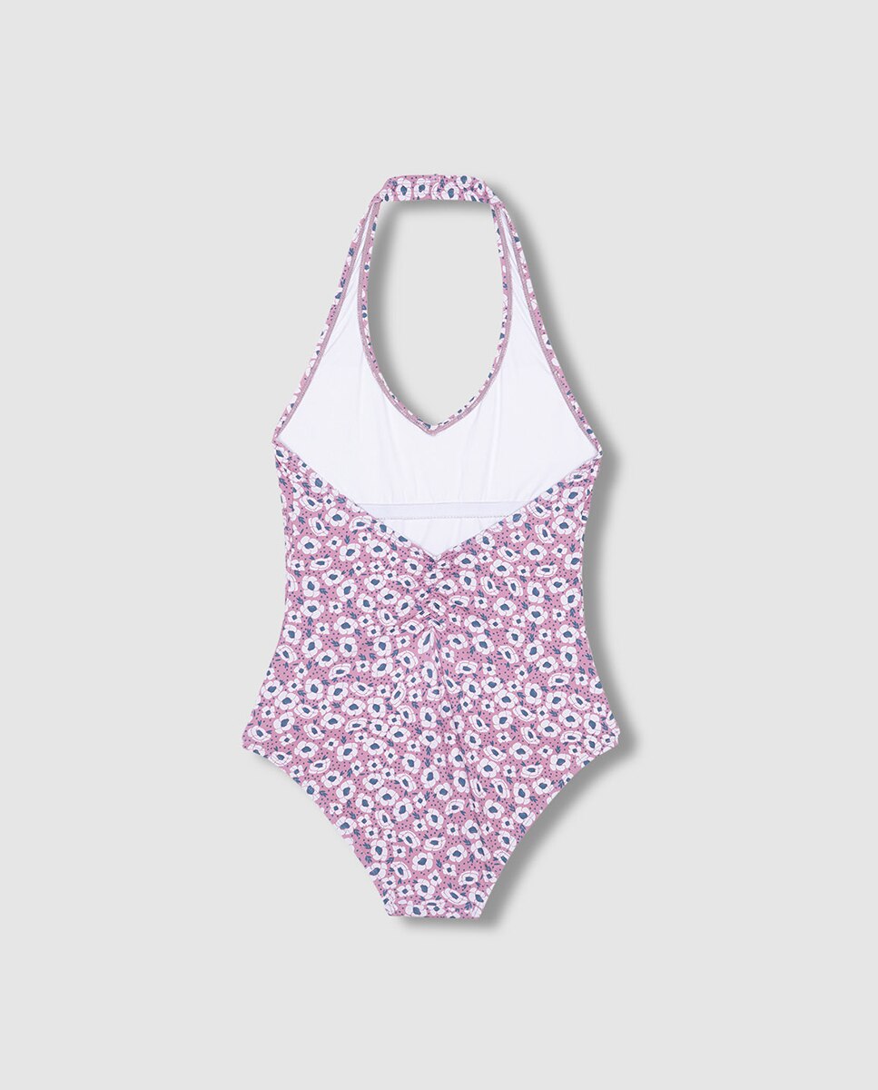 Traje de baño estampado flores - Gocco - Rosa Rosa-2