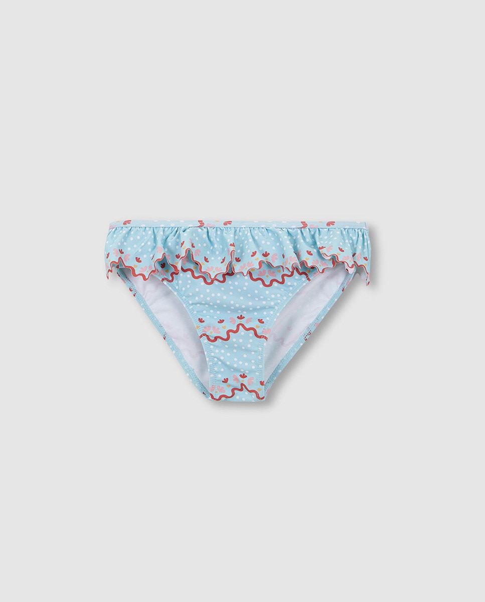 Cueca de Banho com Estampado de Ondas Gocco Azul-2