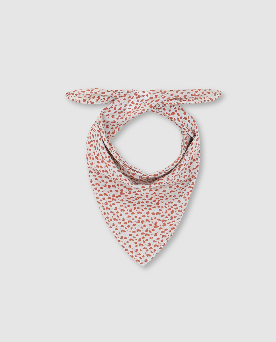 Echarpe com Estampado Animal Coral-3