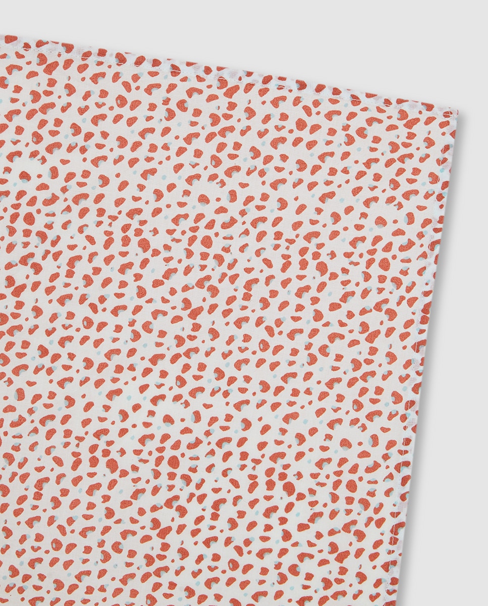 Echarpe com Estampado Animal Coral-5
