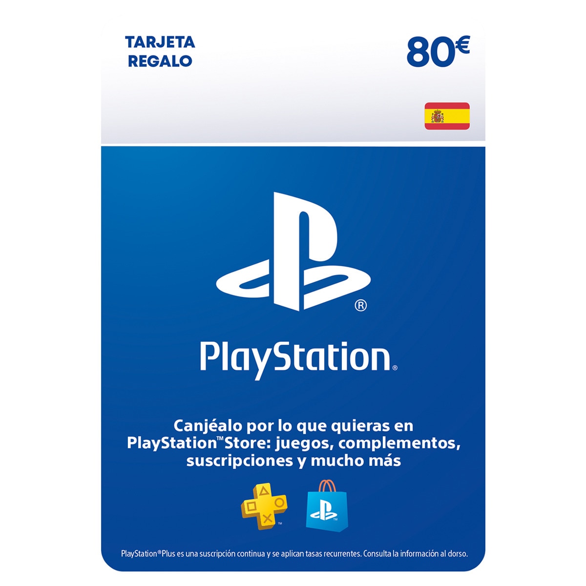 Imagen 0 de Tarjeta de Regalo PlayStation 80€ - Descarga Digital