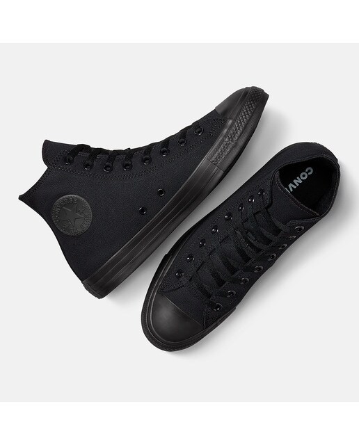 Sapatilhas altas casual unissexo Chuck Taylor All Star em lona Converse Preto-2
