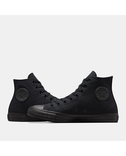 Sapatilhas altas casual unissexo Chuck Taylor All Star em lona Converse Preto-5