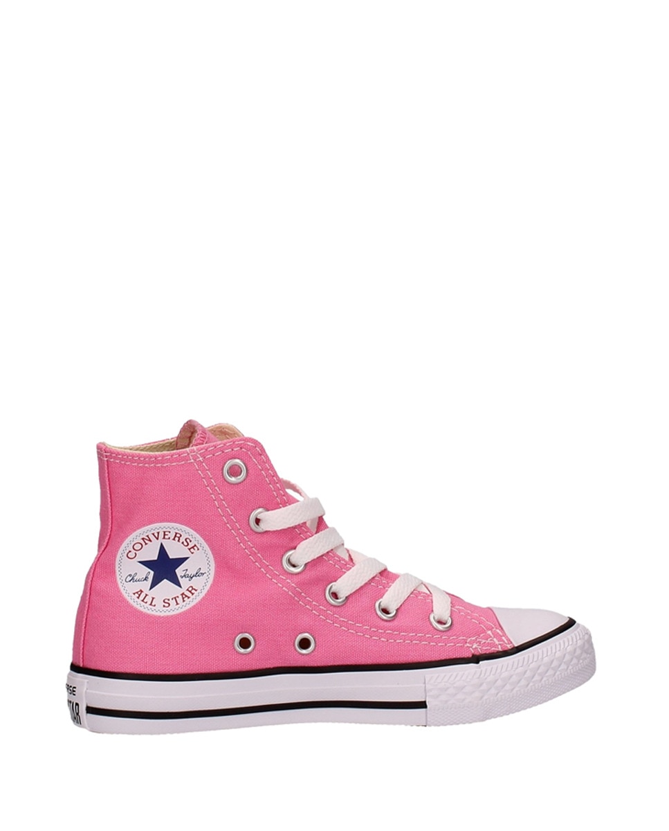 Sapatilhas altas casual de criança Chuck Taylor All Star em lona Converse Rosa-1