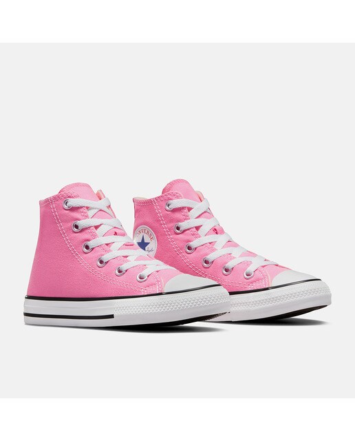 Sapatilhas altas casual de criança Chuck Taylor All Star em lona Converse Rosa-2