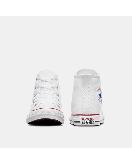 Sapatilhas altas casual de criança Chuck Taylor All Star em lona Converse Branco-5