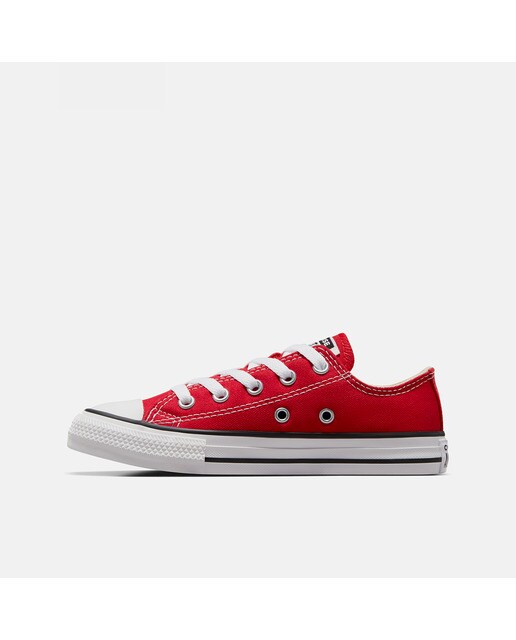 Sapatilhas casual baixas de criança Chuck Taylor All Star em lona Converse Vermelho-4