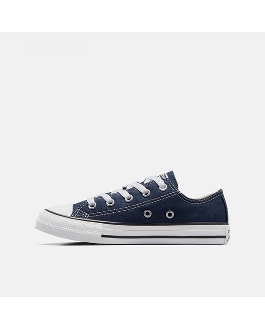 Sapatilhas casual baixas de criança Chuck Taylor All Star em lona Converse Azul-marinho-4