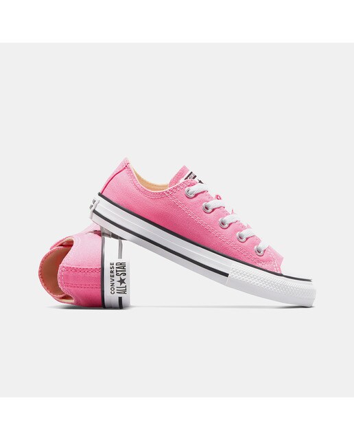Sapatilhas casual baixas de criança Chuck Taylor All Star em lona Converse Rosa-6