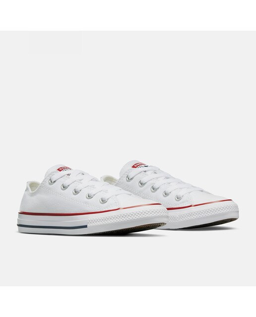 Sapatilhas casual baixas de criança Chuck Taylor All Star em lona Converse Branco-2