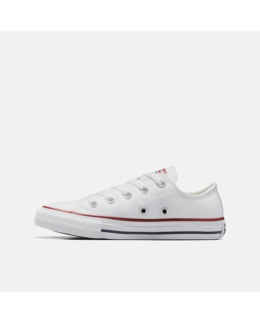 Sapatilhas casual baixas de criança Chuck Taylor All Star em lona Converse Branco-4