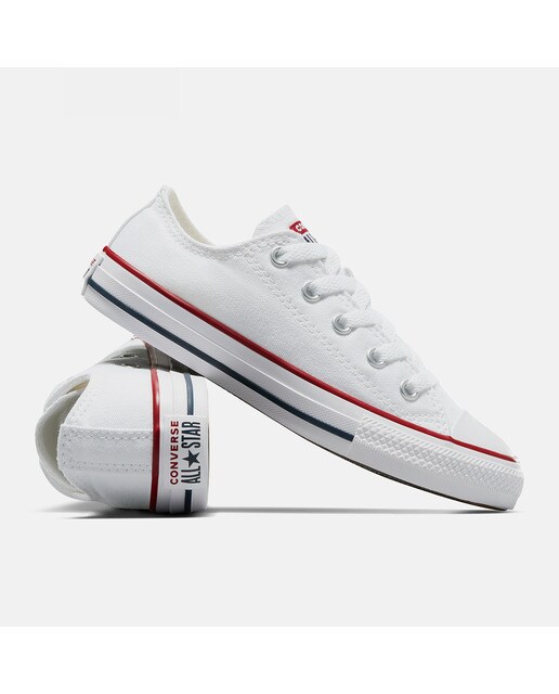 Sapatilhas casual baixas de criança Chuck Taylor All Star em lona Converse Branco-6