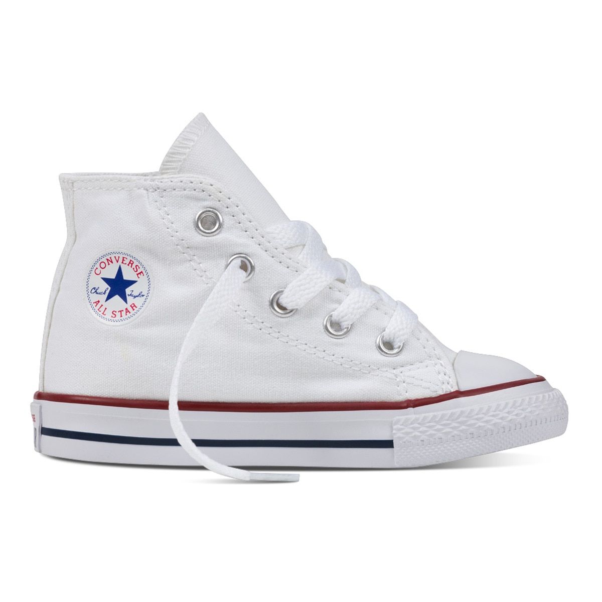 Sapatilhas casual altas de bebé/criança Chuck Taylor All Star em lona Converse Branco-8