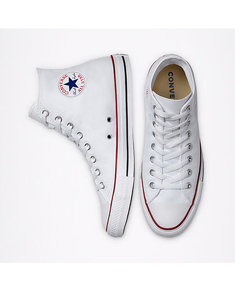 Zapatillas casual unisex Chuck Taylor All Star Alta Lona Converse - Blanco Blanco-3