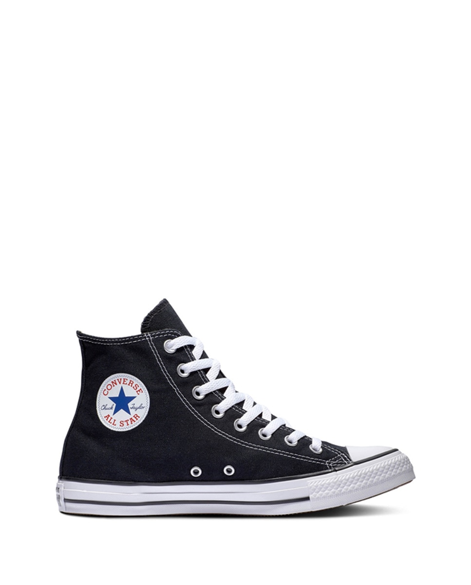 Sapatilhas altas casual unissexo Chuck Taylor All Star em lona Converse Preto-1