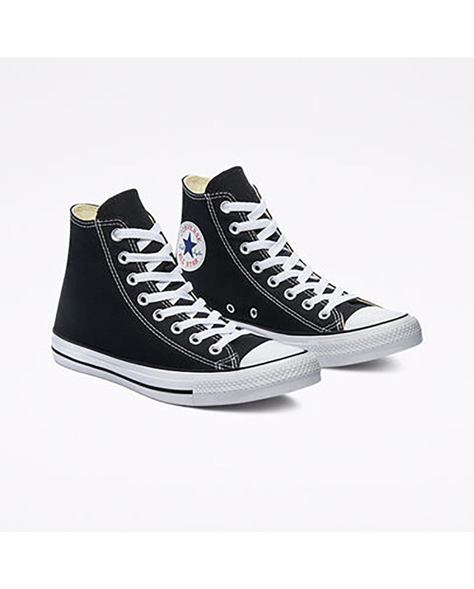 Sapatilhas altas casual unissexo Chuck Taylor All Star em lona Converse Preto-2