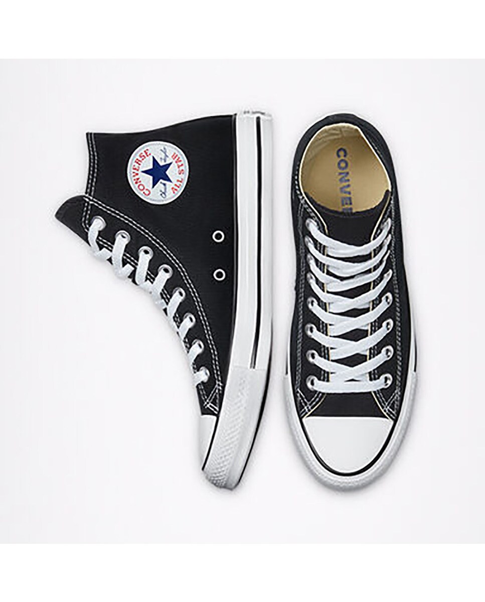 Sapatilhas altas casual unissexo Chuck Taylor All Star em lona Converse Preto-3