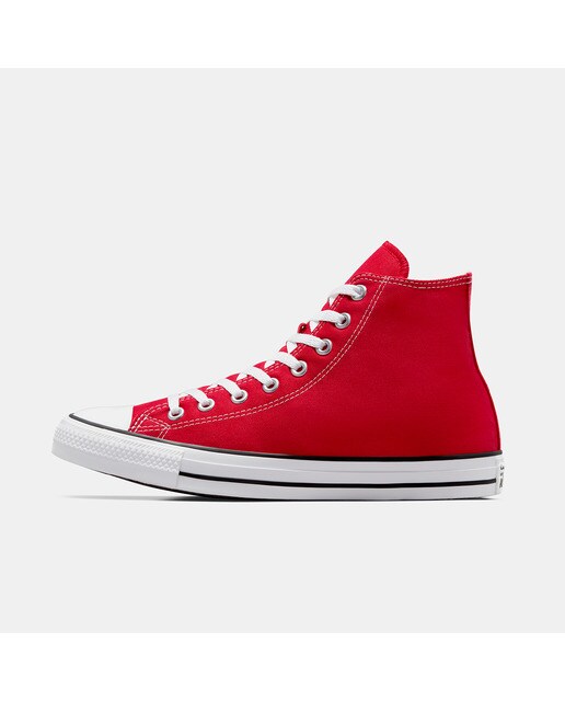 Sapatilhas altas casual unissexo Chuck Taylor All Star em lona Converse Vermelho-4