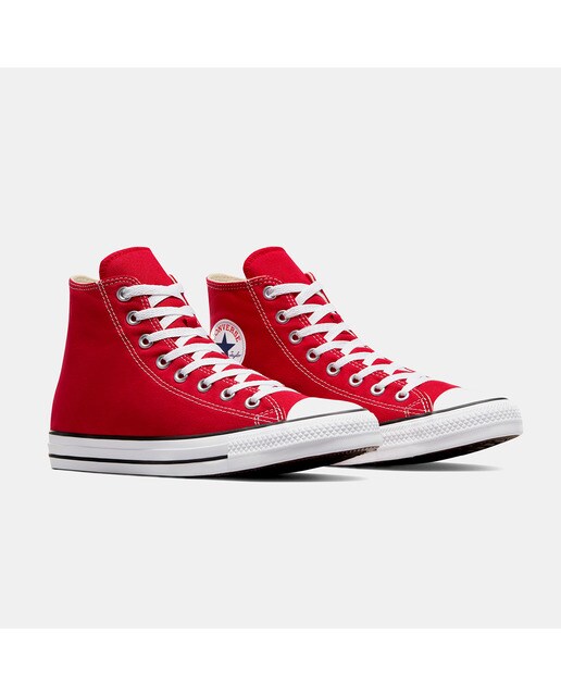 Sapatilhas altas casual unissexo Chuck Taylor All Star em lona Converse Vermelho-5
