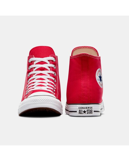 Sapatilhas altas casual unissexo Chuck Taylor All Star em lona Converse Vermelho-6