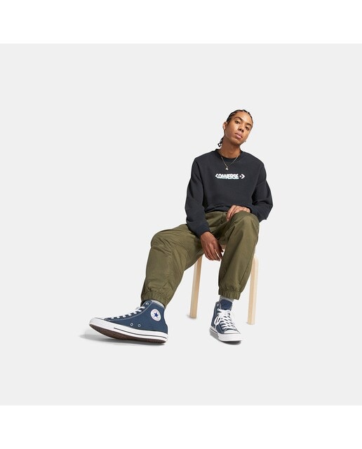 Sapatilhas altas casual unissexo Chuck Taylor All Star em lona Converse Azul-marinho-10