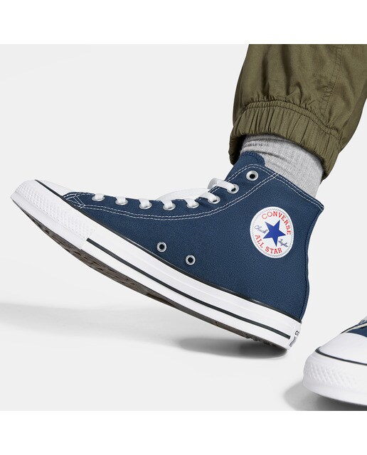 Sapatilhas altas casual unissexo Chuck Taylor All Star em lona Converse Azul-marinho-11