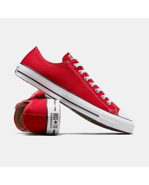 Sapatilhas baixas casual unissexo Chuck Taylor All Star em lona Converse Vermelho-2
