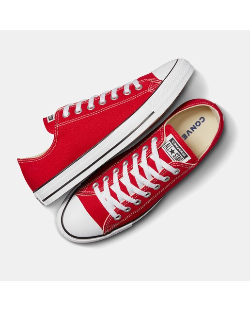 Sapatilhas baixas casual unissexo Chuck Taylor All Star em lona Converse Vermelho-3