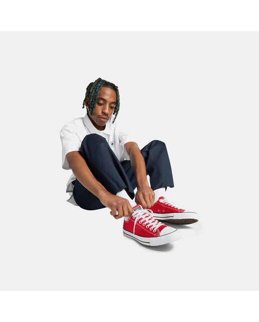 Sapatilhas baixas casual unissexo Chuck Taylor All Star em lona Converse Vermelho-8