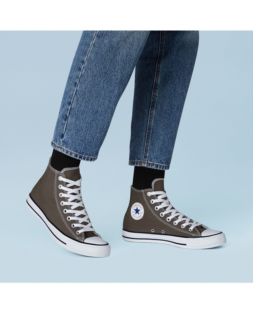 Zapatillas casual unisex Chuck Taylor All Star Alta Lona Converse - Gris oscuro Gris oscuro-6