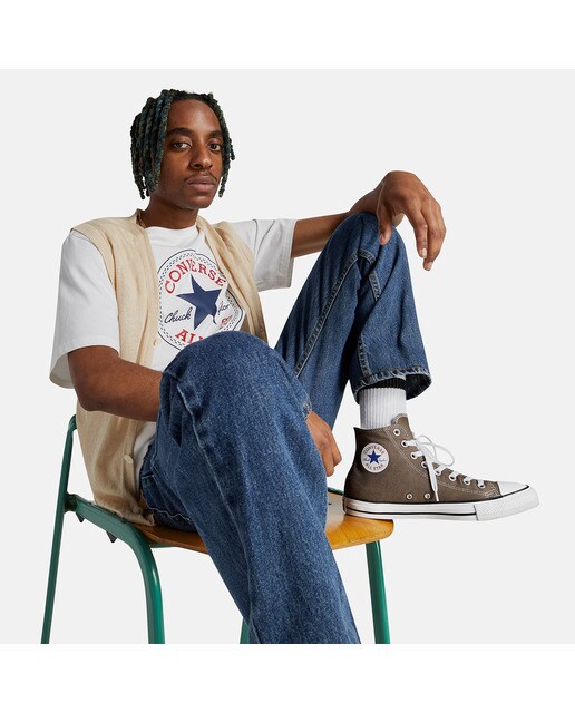 Zapatillas casual unisex Chuck Taylor All Star Alta Lona Converse - Gris oscuro Gris oscuro-9