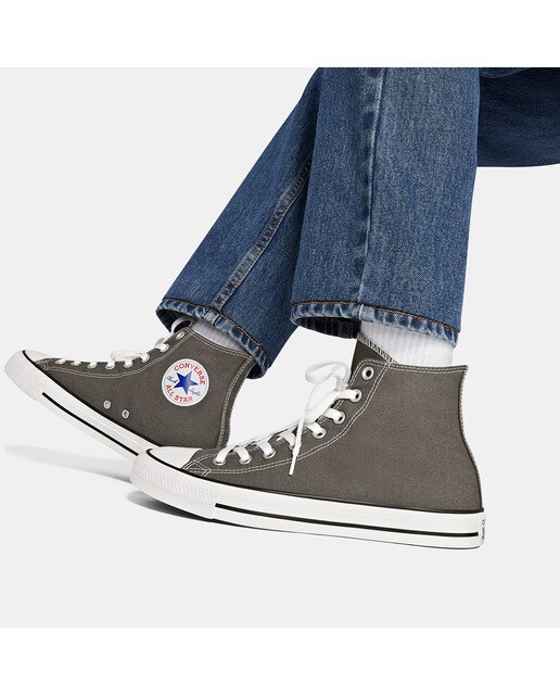 Zapatillas casual unisex Chuck Taylor All Star Alta Lona Converse - Gris oscuro Gris oscuro-10