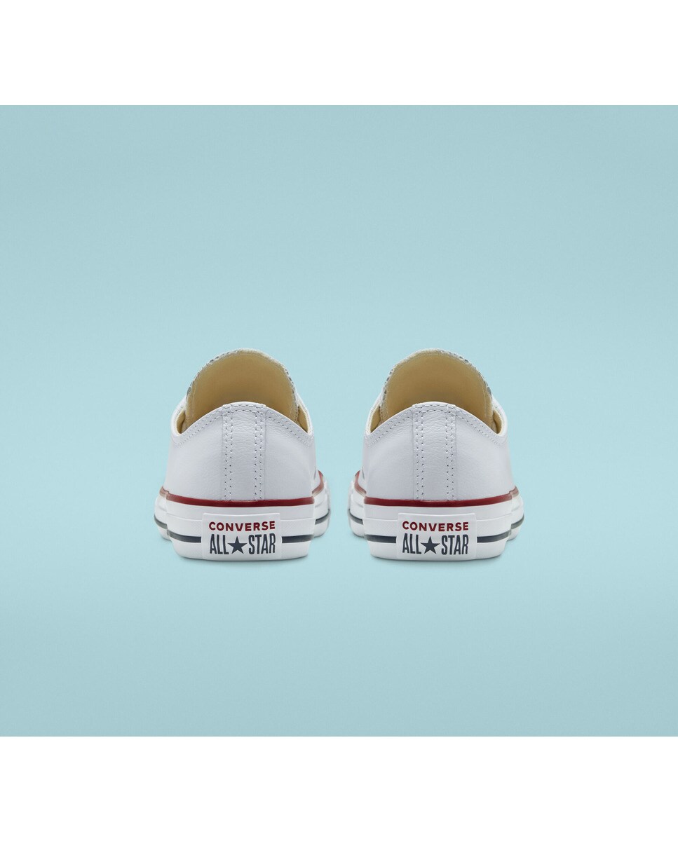 Sapatilhas baixas casual unissexo Chuck Taylor All Star em pele Converse Branco-5