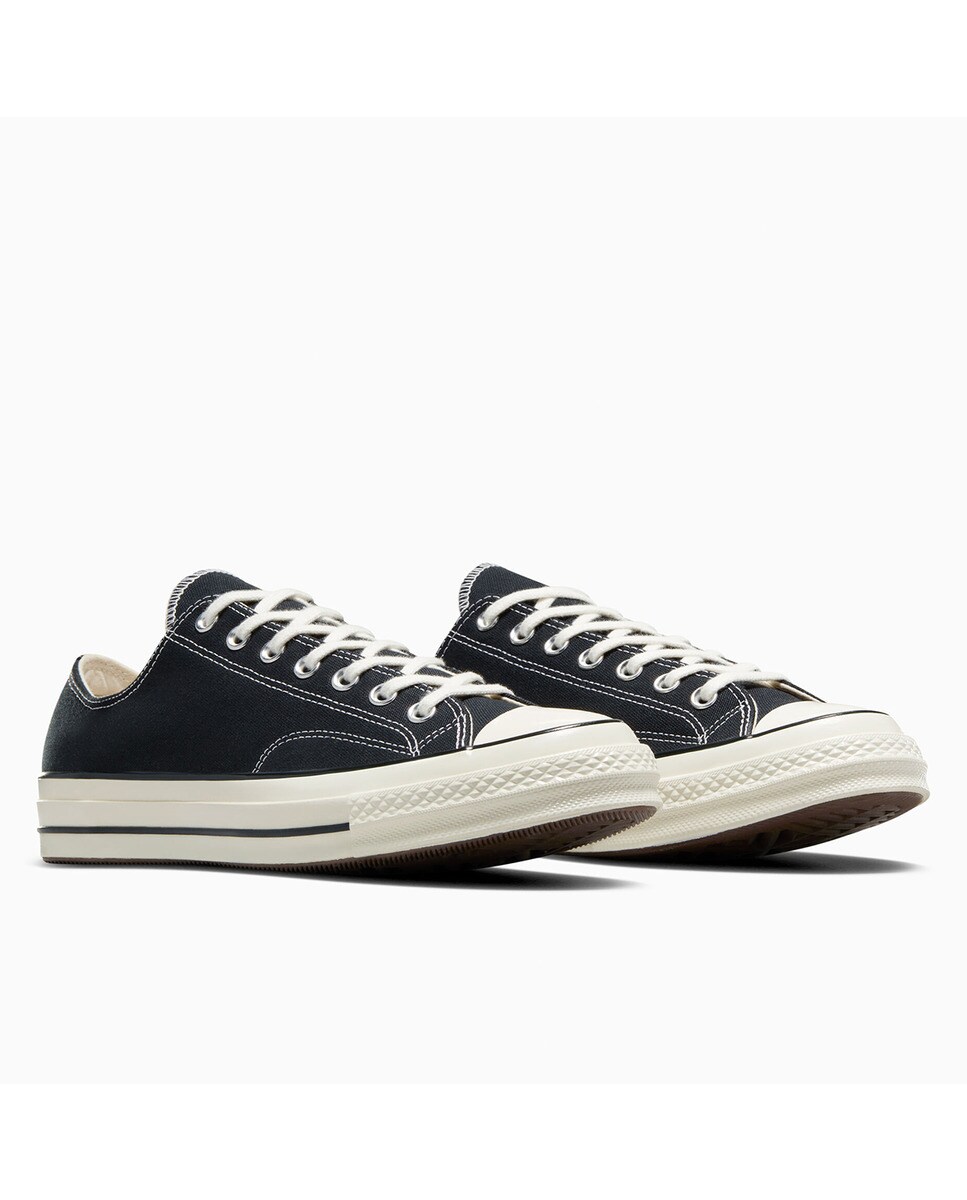 Sapatilhas baixas casual unissexo Chuck Taylor 70 de lona Converse Preto-2