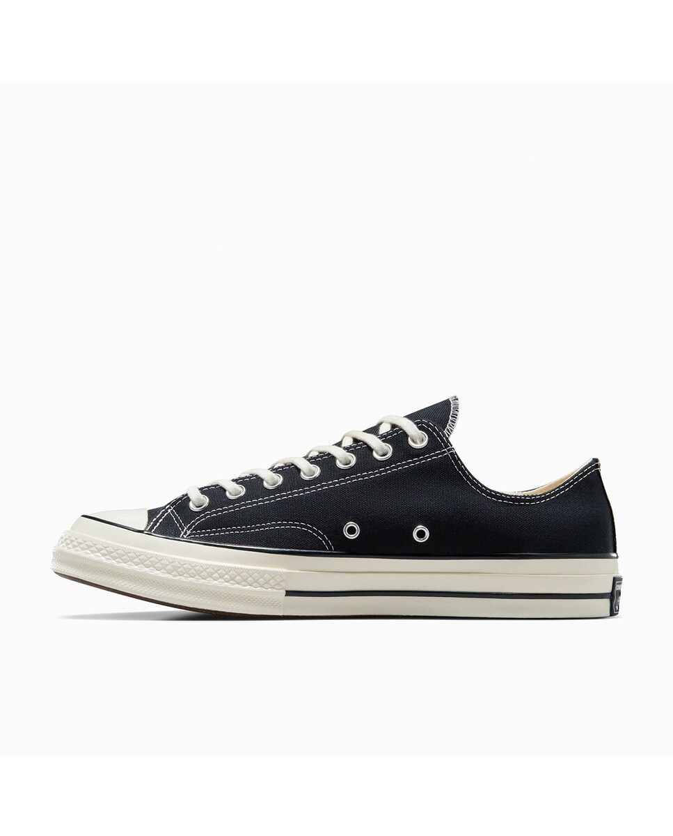 Sapatilhas baixas casual unissexo Chuck Taylor 70 de lona Converse Preto-4