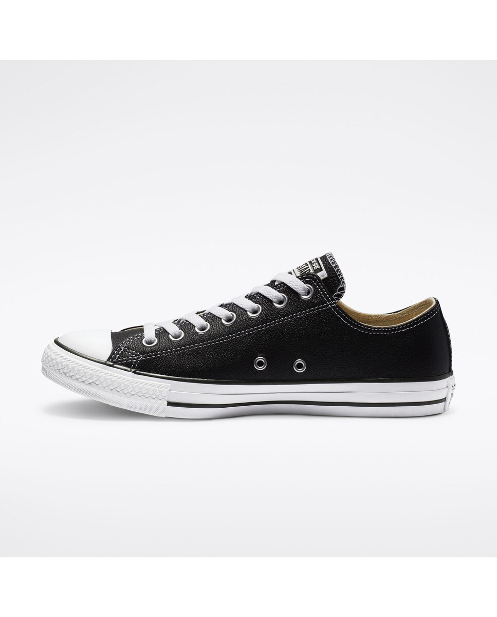 Sapatilhas baixas casual unissexo Chuck Taylor All Star em pele Converse Preto-4