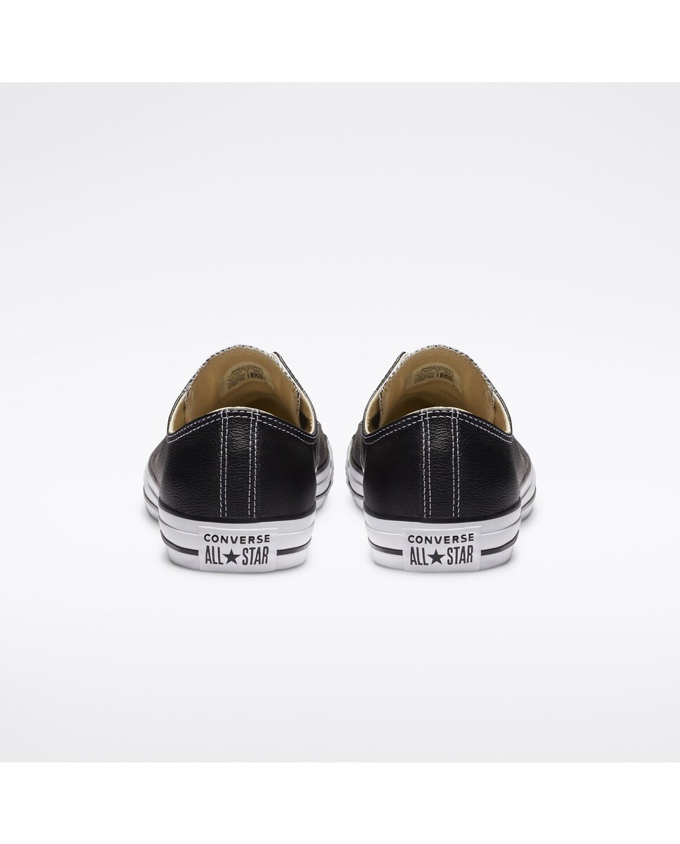 Sapatilhas baixas casual unissexo Chuck Taylor All Star em pele Converse Preto-5