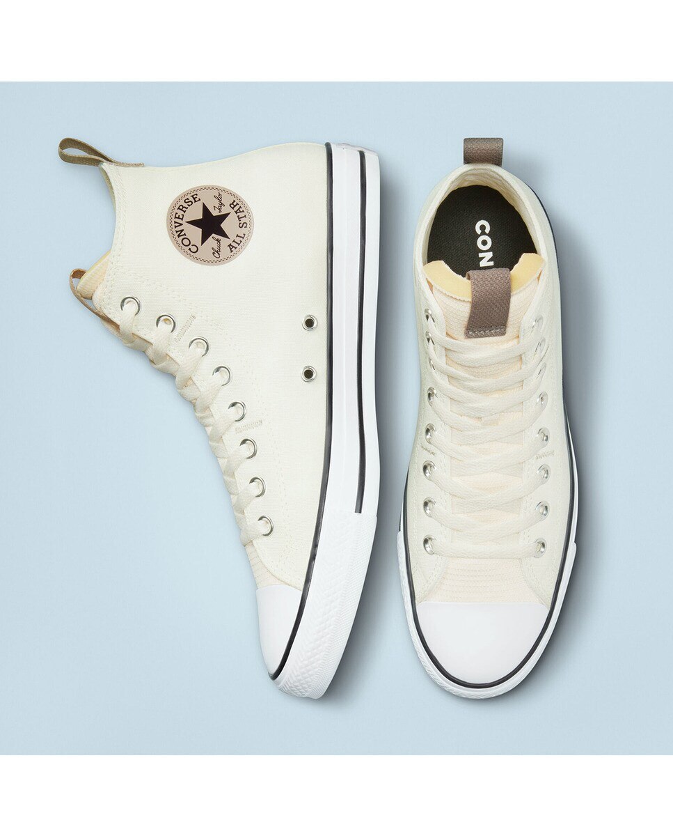 Sapatilhas Casual Altas Unissexo Chuck Taylor All Star Branco-marfim-3