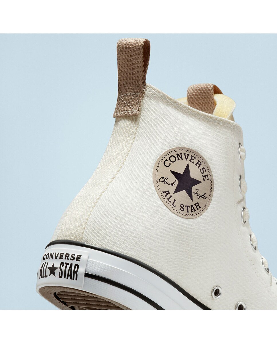 Sapatilhas Casual Altas Unissexo Chuck Taylor All Star Branco-marfim-7