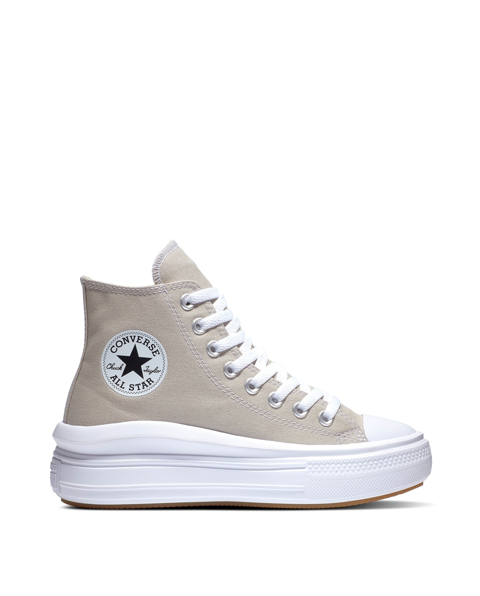 Sapatilhas Casual Altas de Mulher Chuck Taylor All Star Move Platform Seasonal Color Bege-1