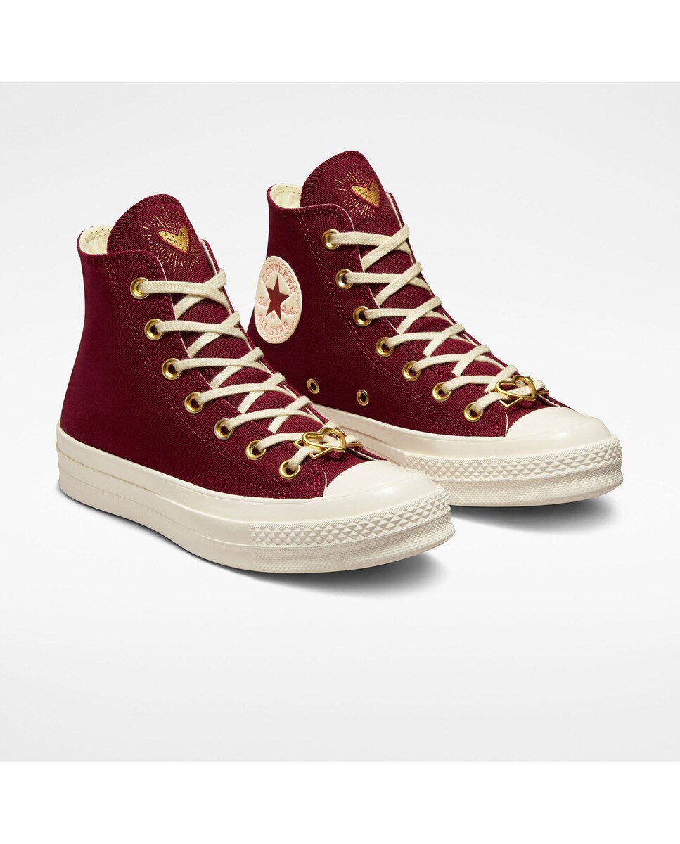 Sapatilhas Casual Altas de Mulher Chuck 70 Valentines Day Grená-2