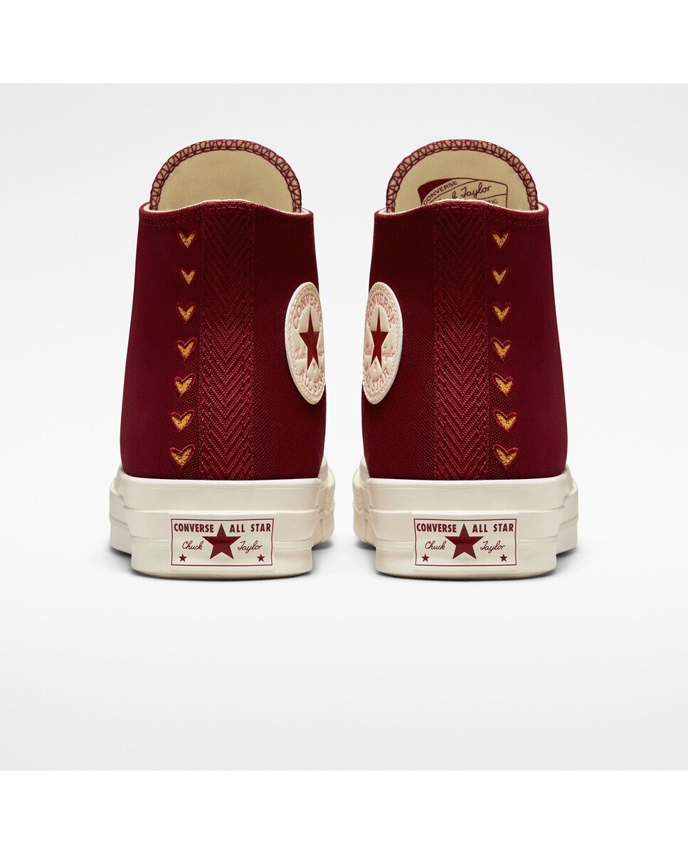 Sapatilhas Casual Altas de Mulher Chuck 70 Valentines Day Grená-5